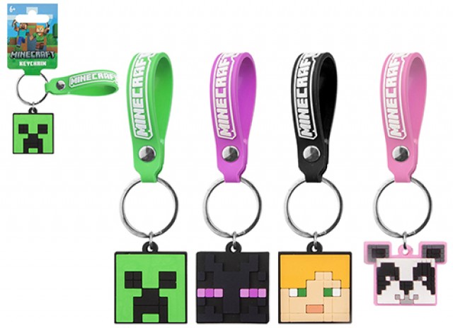 MINECRAFT Charm Keychain Set