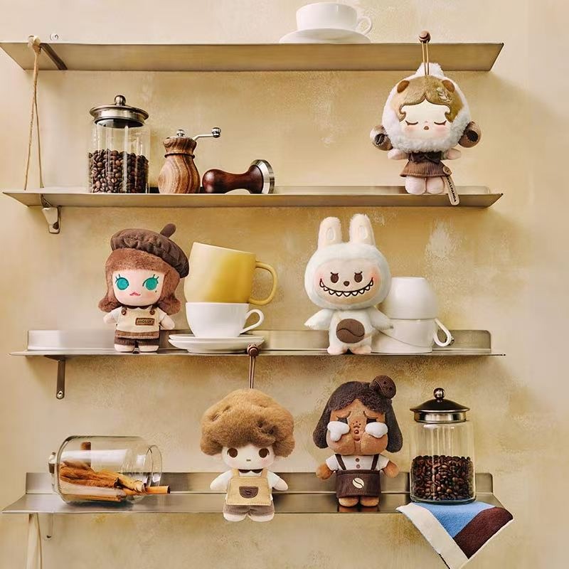 Original Genuine Labubu Coffee Factory Series From Pop Mart Exquisitely Decorated and Blind Bottle Surprise Birthday Gifts