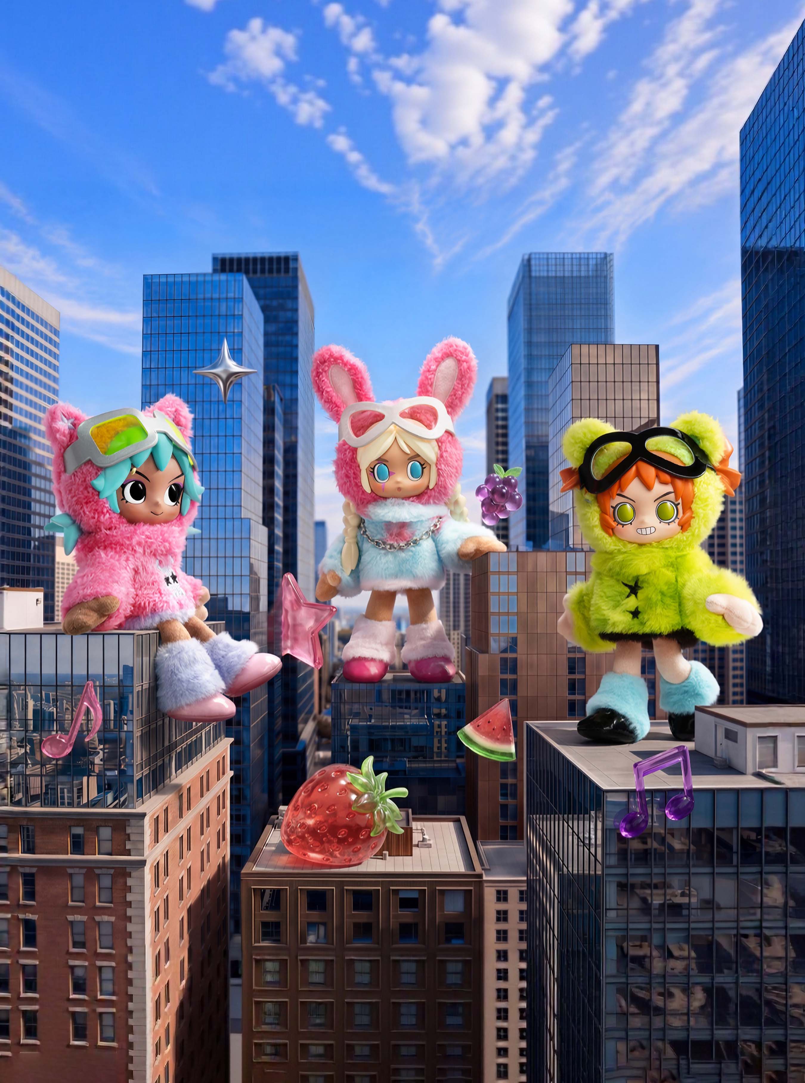 Peach Riot Fruit Punch Series - Plush Doll Pendant