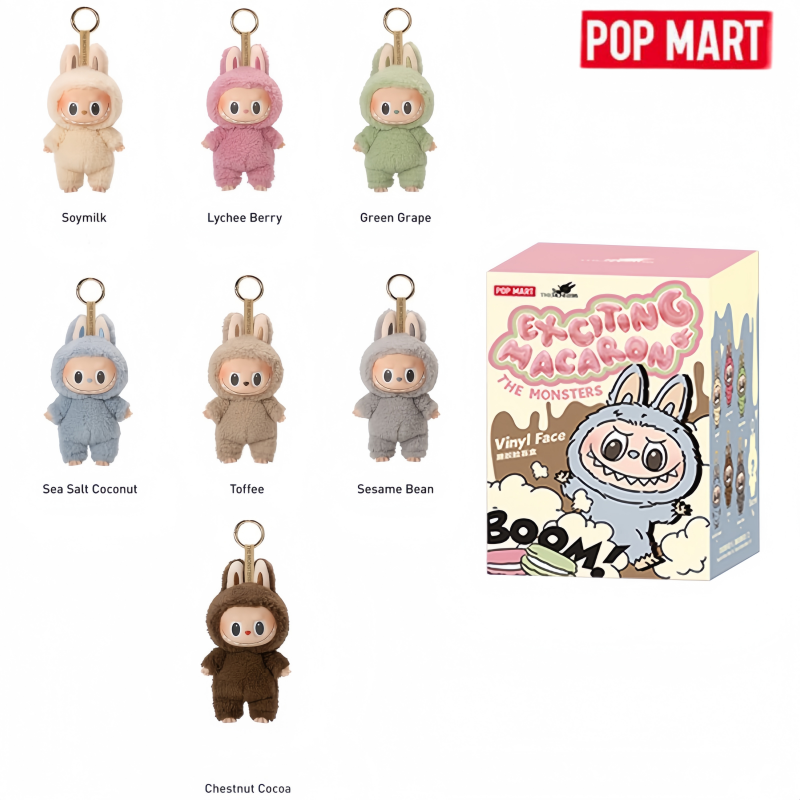 POP MART Original The Monsters Labubu Tasty Macarons Series Blind Box Random Vinyl Dolls Pendants Figures Collectible Toys Gifts